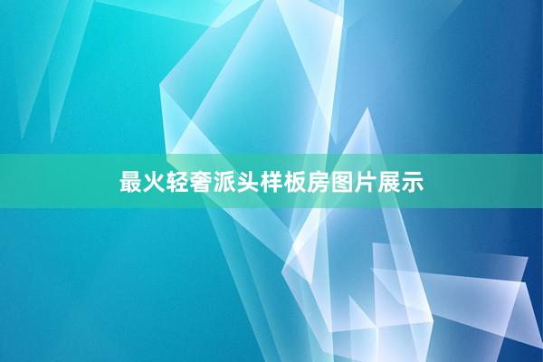 最火轻奢派头样板房图片展示
